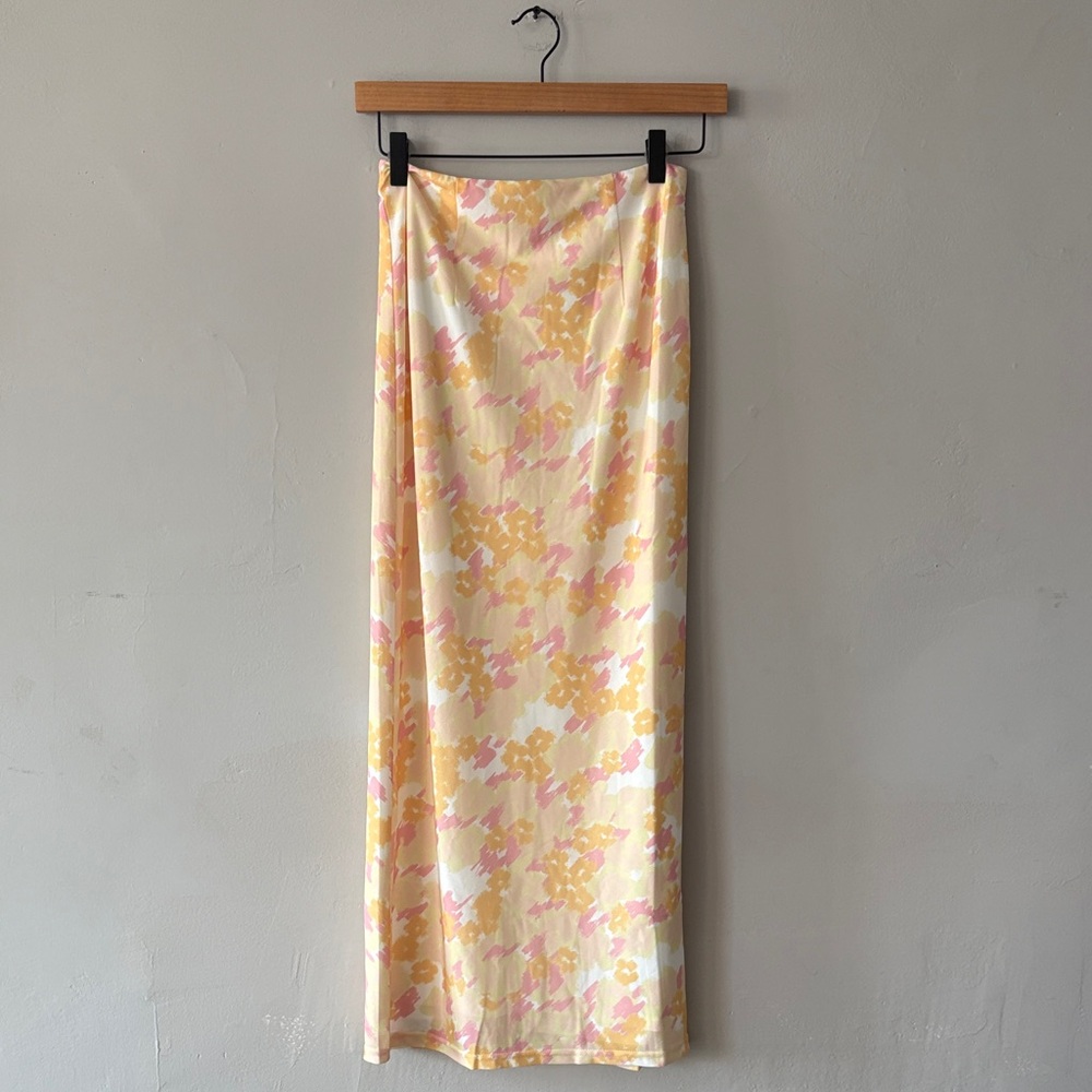 Sabo Skirt Yellow Pink Floral Maxi Skirt